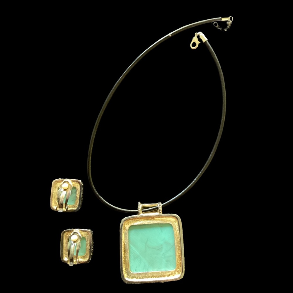 Elephant Pendant Necklace and Earring Set - Picture 2 of 2